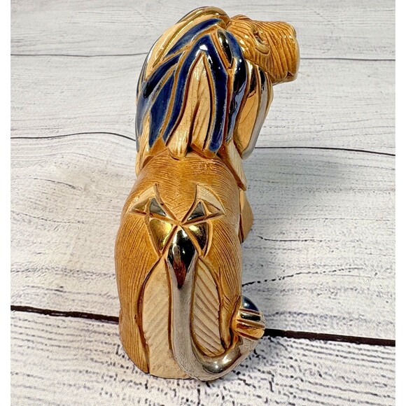 DE ROSA LION Figure Artesania Rinconada Gold ENAMEL Paperweight URUGUAY DEROSA - Picture 4 of 5